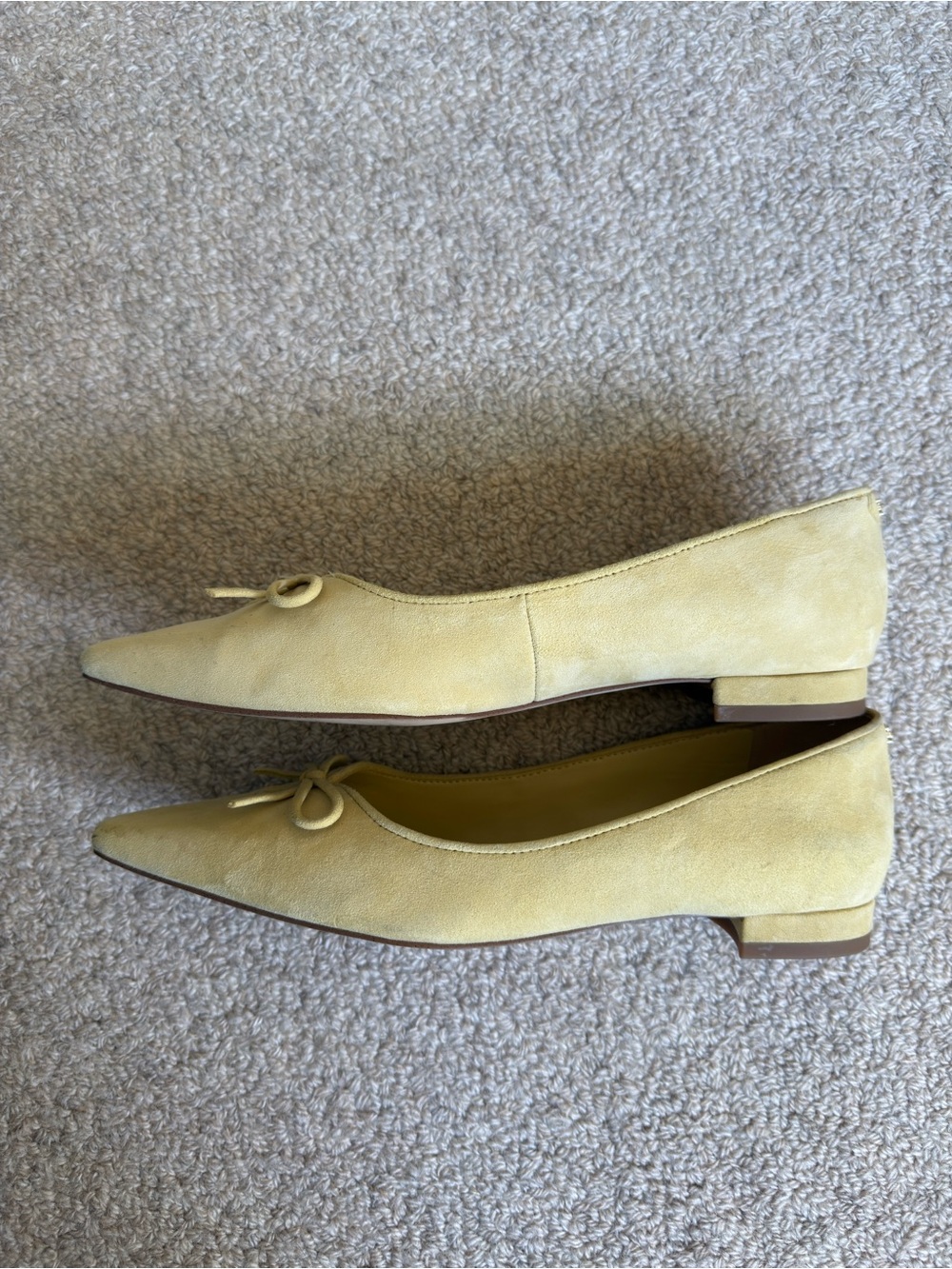 Sam Edelman Classic Pointed Toe Bow Flats - yellow - Picture 4 of 7